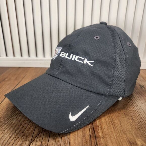 Buick Nike Heritage86 Dri-Fit Strapback Running Hat Cap Black Cars Luxury Swoosh - Picture 1 of 11